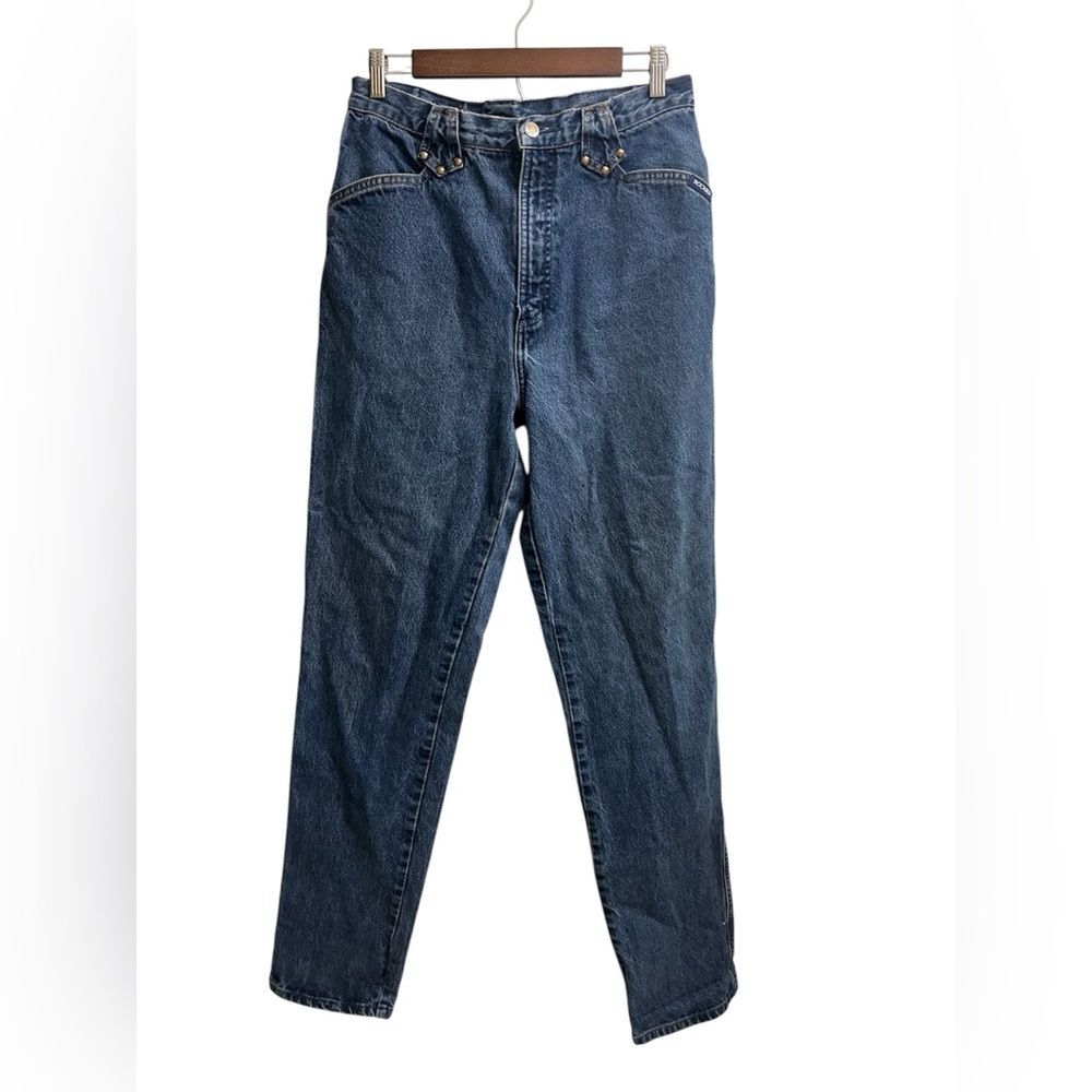 VTG Rockies Medium Wash Straight Leg Jeans SZ 30 10 Western Cowboy